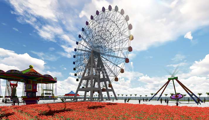 Ferris wheel for amusement parks