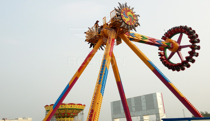 Thrill pendulum rides